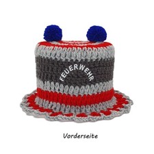 Klopapiermütze Klohut Klorolle gehäkelt Klopapierhut FEUERWEHR Grau Anthrazit