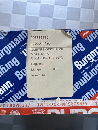 Gleitringdichtung burgmann - gleitringdichtung,
