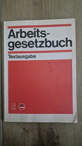 Arbeitsgesetzbuch der ddr - der,