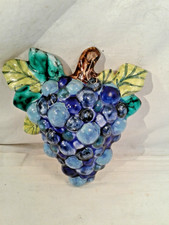 Wanddeko,Keramik Dekoration,Weintrauben,Küche,Esszimmer,Bar,Wintergarten,L18,5cm