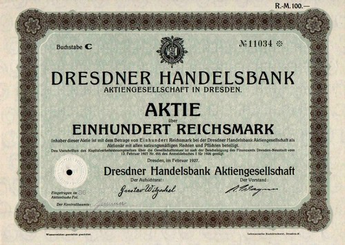 Dresdner handelsbank - 50, x
