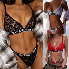 Damen Sexy Push Up Bh Set Dessous G-String Höschen Nachtwäsche Unterwäsche с