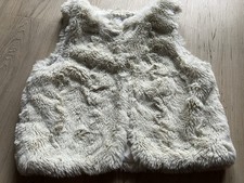 Mädchen Fellweste Weste beige Gr. 134 140