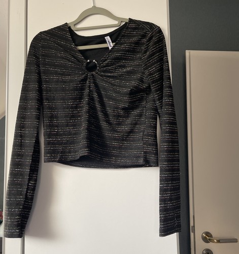 Schwarzes damen long shirt - schwarzes, gr