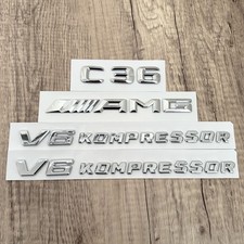 Für Mercedes Benz C36 AMG V6 KOMPRESSOR Schriftzug Embleme Aufkleber Badge Auto