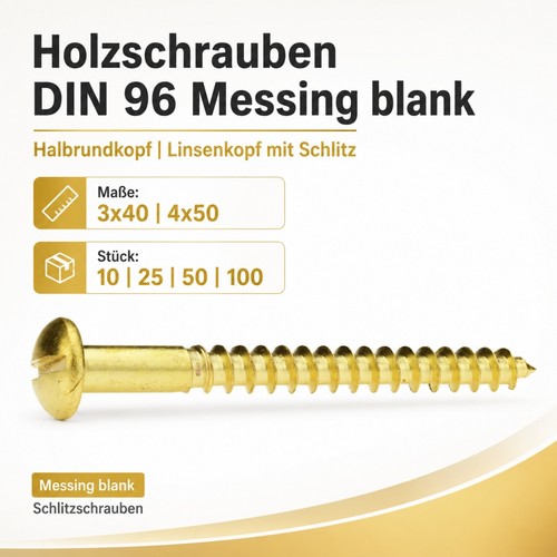 Holzschrauben din messing - din, 96