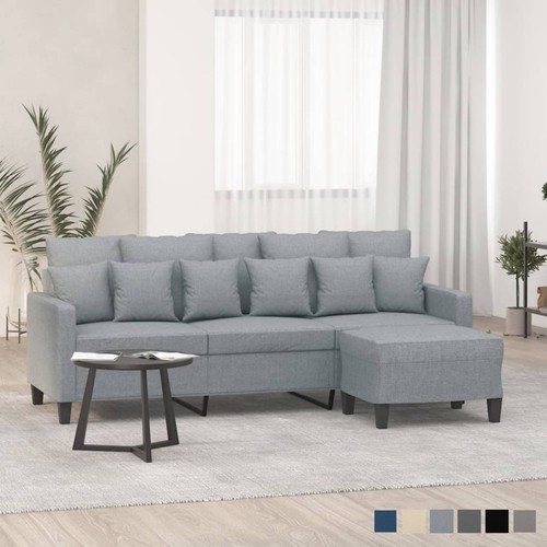 Sitzer sofa mit hocker - 3-sitzer-sofa,
