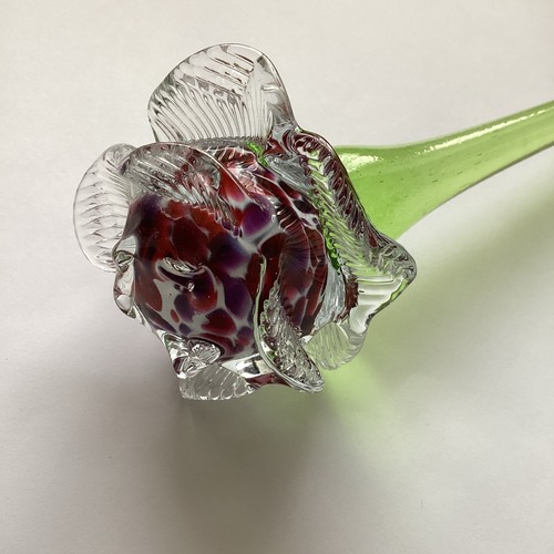 Glasblume rose künstlich - glasblume, ca