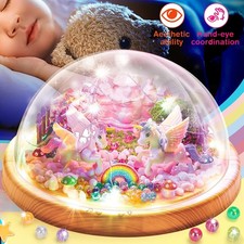 Nachtlicht Spieluhr,Einhorn Bastelset Kit,Kinder Einhorn Nachtlicht Spielzeug