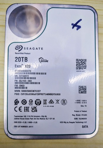 Seagate exos x20 20tb - exos,