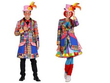excl. Clown Frack bunte Jacke Clownkostüm Damen Herren Clownjacke Zirkus Kostüm