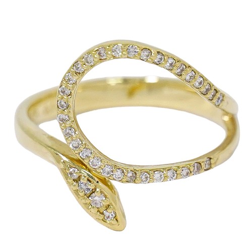 Diamant 18ct ring - diamant, 0,18ct