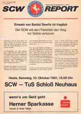 Fussball-Programmheft   81/82 Oberliga  Westfalia Herne - Schloss Neuhaus