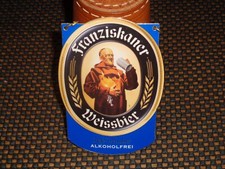 Zapfhahnschild  ""  Franziskaner Weissbier Alkoholfrei  ""