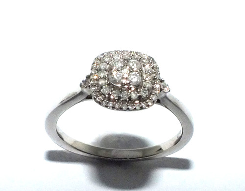 Damen 9ct karat weißgold - 9,