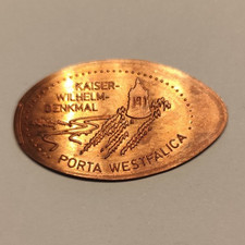 1 x Elongated Coin - PORTA WESTFALICA - Souvenirmünze - Quetschmünze