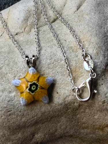 Millefiori stern anhänger aus - stern-anhänger,