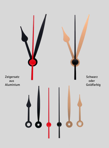 Zeiger set schwarz gold - 6,