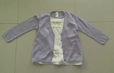 Schumacher Strickjacke Cardigan 55% Seide 45% Kaschmir Gr.S Flieder Pastell