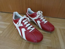 Turnschuhe Sneaker rot mit beigen Streifen Gr. 41 Deichmann