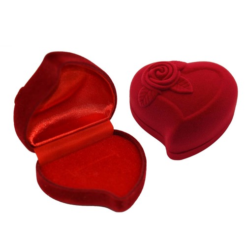 Ring etui herzform samt - ring-etui,