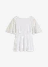 Shirt mit Spitzenärmeln Gr