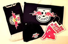 ⚽4-teiliges Red Bull Leipzig Fanartikel-Konvolut⚽Mütze/Schal/Sitzkissen/Wimpel⚽