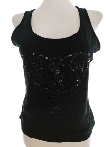 Glam top schwarz jersey tiefer - top,