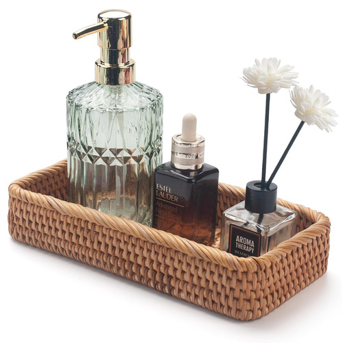 Badezimmer tablett rattan - badezimmer,