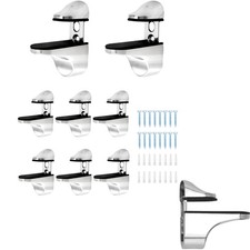 Glasregalhalterung, Glasbodenträger, Wandmontage, Zinklegierung, verstellbar