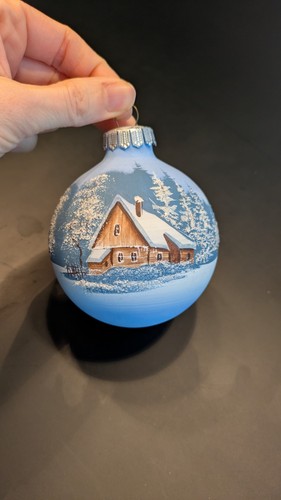 Christbaumkugel bemalt motiv - christbaumkugel,