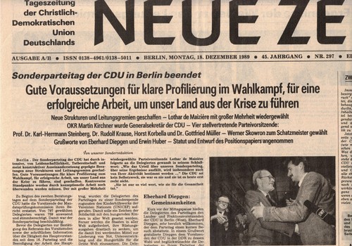 Ddr zeitung neue zeit - zeitung,