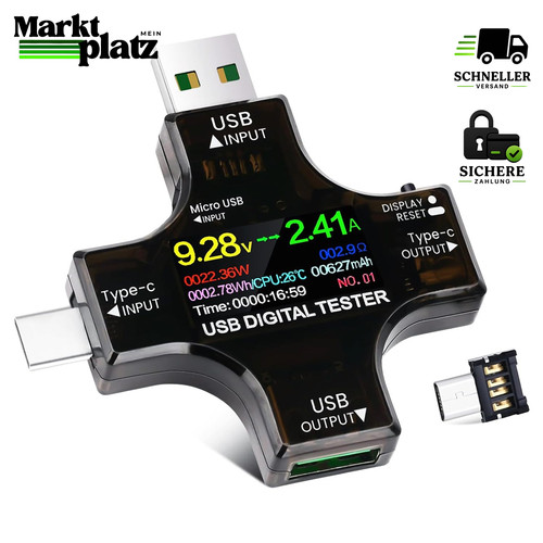 Usb tester typ c lcd - usb,