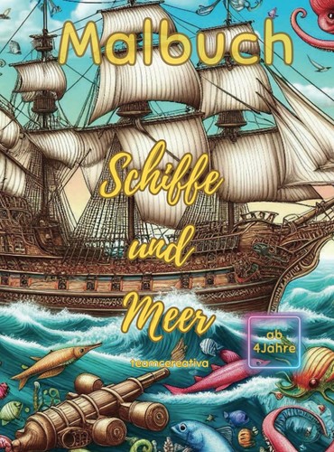 Ausmalbuch schiffe und - ausmalbuch, meer