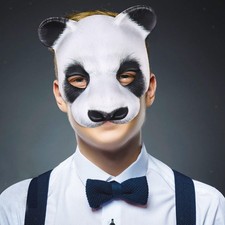 Panda-Masken, halbe