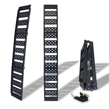 Auffahrrampe Verladerampe Motorradrampe 199cm 340kg Alu 3 fach klappbar schwarz