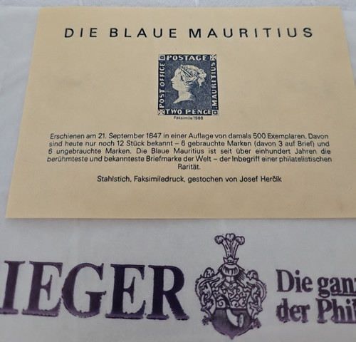 Briefmarke die blaue mauritius - die,