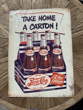 Vintage blechschild pepsi - vintage,