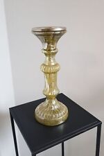 Kerzenständer Höhe: 30cm Glasleuchter Farbe: Gold / Silber Kerzenleuchter