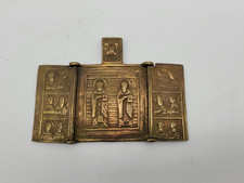 Antike russische Bronze Reiseikone 19.Jh.