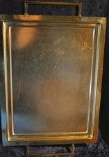 Klassisches Tablett Messing Art Deco mit Griffen