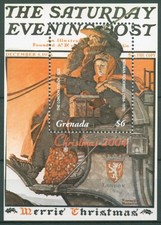 Grenada 2004 Weihnachten Norman Rockwell Block 730 postfrisch (C64727)
