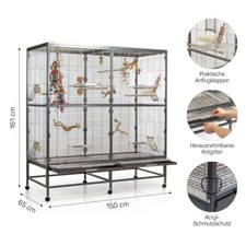 Vogelvoliere; Wellensittich, Nymphensittich; L 150cm x B 65cm x H 161cm