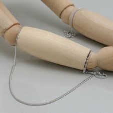 Halskette Gold Kette Panzerkette 1,0 mm ca. 50 cm in 585/14K Weißgold