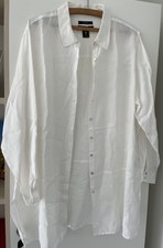 TAHARI Leinen Bluse Tunika