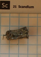 Destilliertes Scandium Metall 99,9% #14 2,64 Gramm Element 21