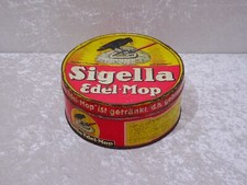 RETXeL - Antike Blechdose Sigella Edel-Mop - Mit Mop - Vintage um 1930 - 21 cm