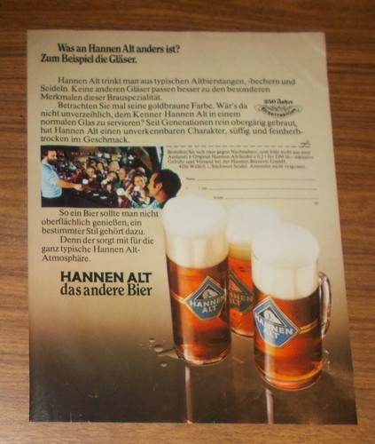 Seltene werbung hannen - werbung,