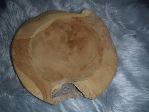 Teak holz schale einzelstück - holz,