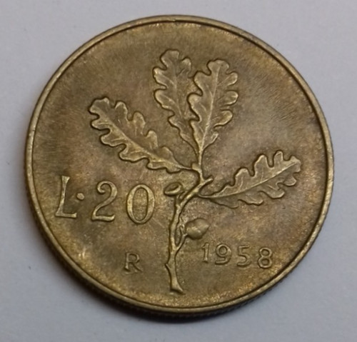 Italien lire 1958 d7 - 20, lire,
